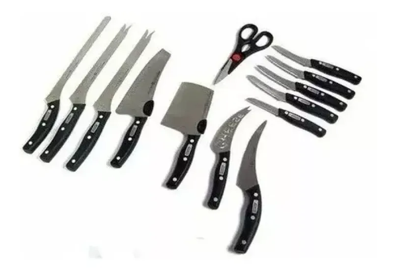 Comprar Juego De Set Cuchillos Profesionales 13p en Electroshopy - Ángulo 2